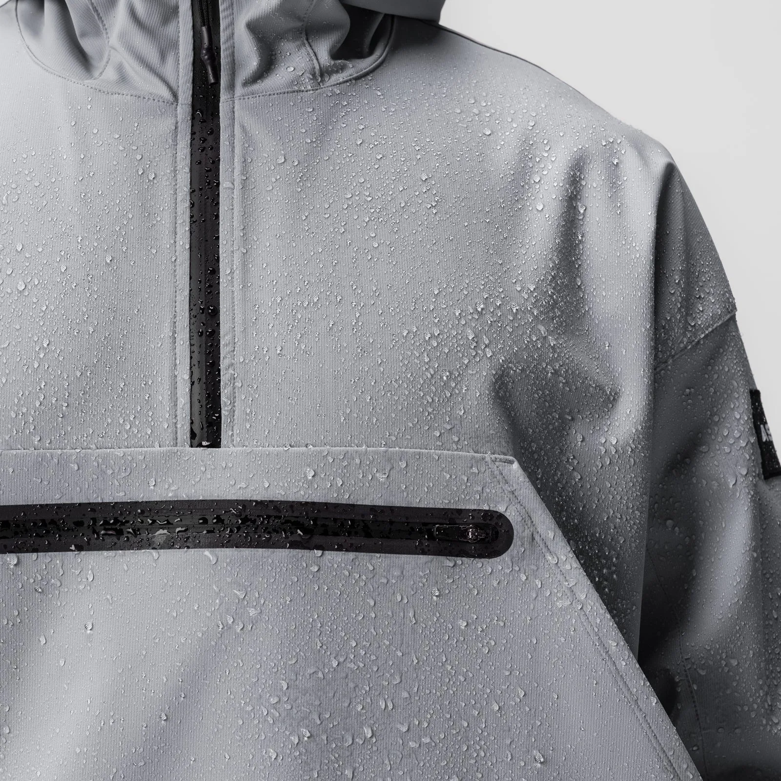 0717. Weather-Ready Anorak Jacket - Slate Grey "Patch"