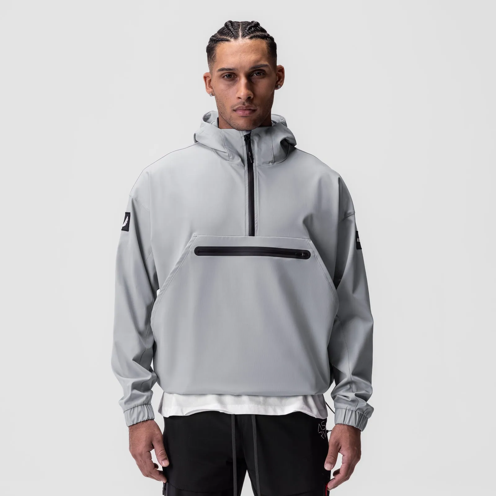 0717. Weather-Ready Anorak Jacket - Slate Grey "Patch"