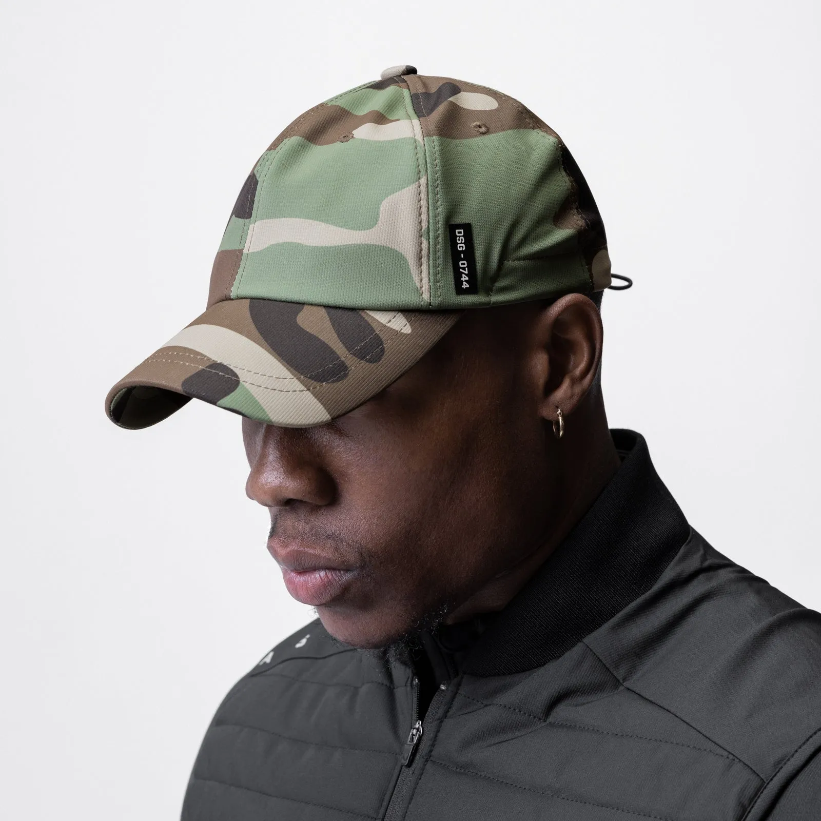 0744. Waterproof Cinch Hat - Woodland Camo