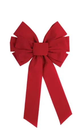 10" RED VELVET BOW 10 LOOP    1PC/CARD