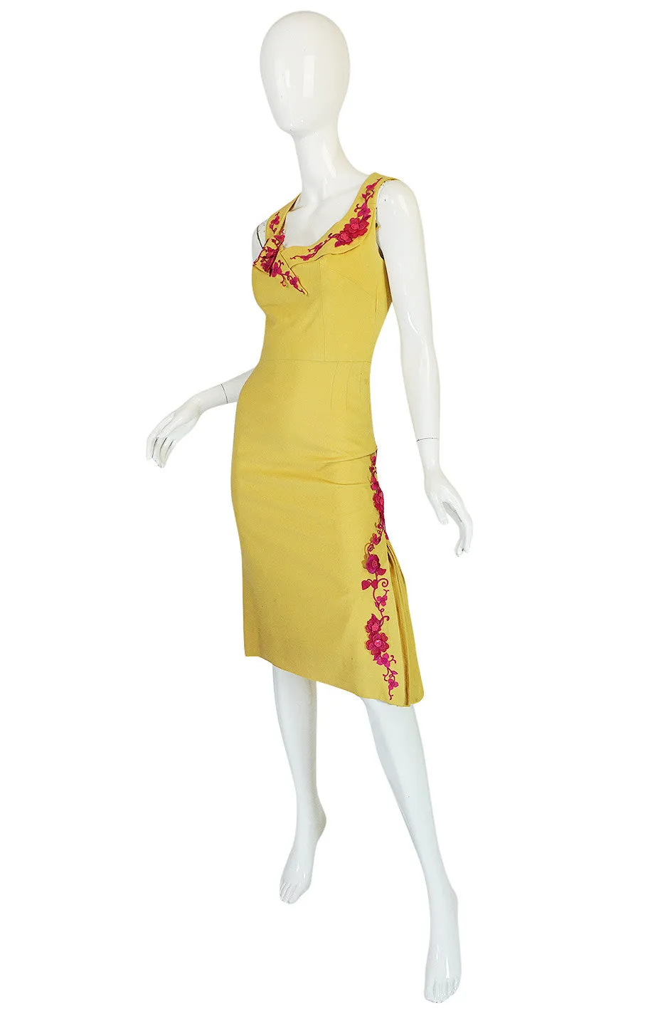 1950s Dress & Jacket w Pink Accents