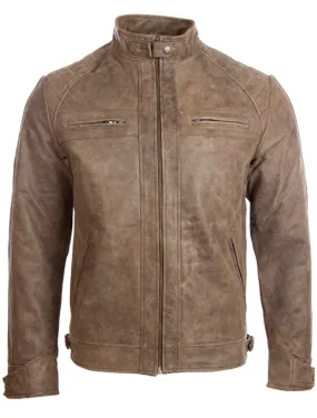 44T9 Men's Biker Jacket - Desert Tan 44T9 Men's Biker Jacket - Desert Tan