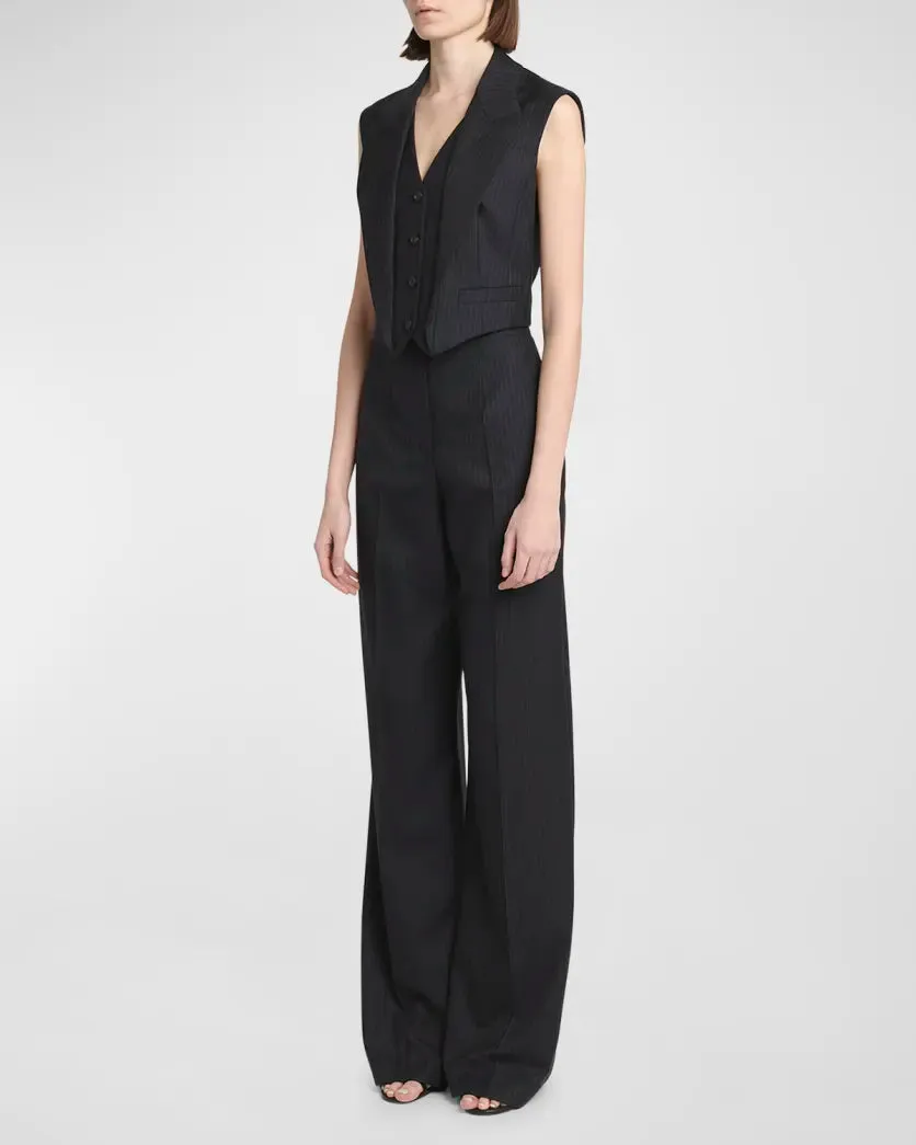 798502QJAEI Single breasted pinstripe vest