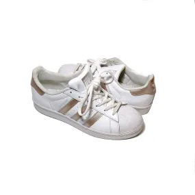 Adidas White & Rose Gold Superstar Shoes | Gently Used | Adidas White & Rose Gold Superstar Shoes | Gently Used |