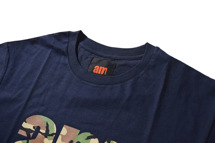 AM Aftermidnight NYC Woodland Camo AM Logo S/S Tee Navy