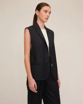 Arley Pinstripe Boy Blazer Vest Arley Pinstripe Boy Blazer Vest