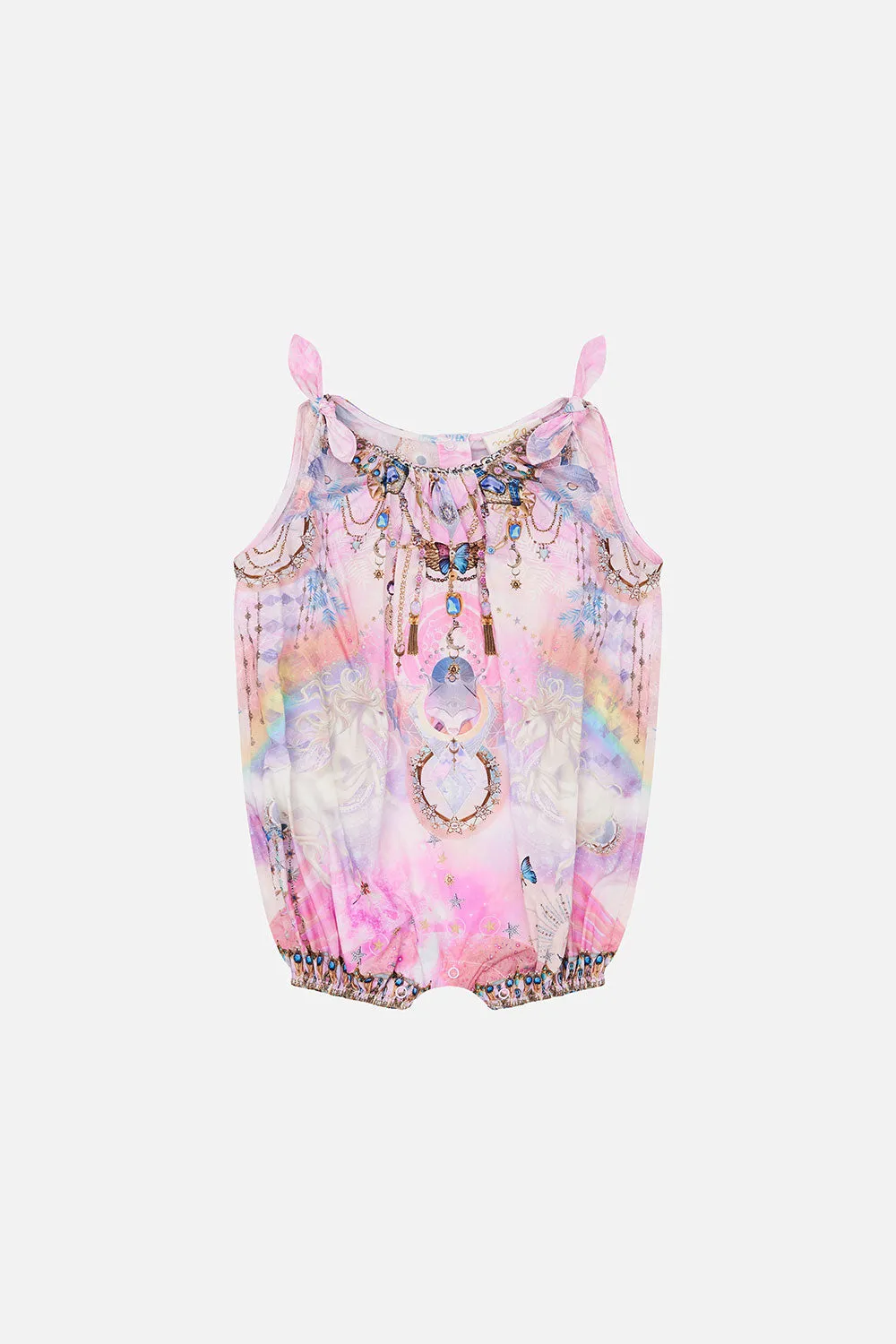 BABIES TIE SHOULDER ROMPER WINGS OF PEGASUS