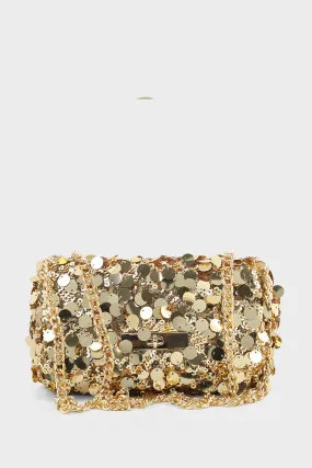 Baguette Shoulder Bags B10534-Golden Baguette Shoulder Bags B10534-Golden