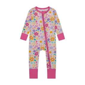 Bird & Bean Bamboo Footless Romper - Flower Power Bird & Bean Bamboo Footless Romper - Flower Power