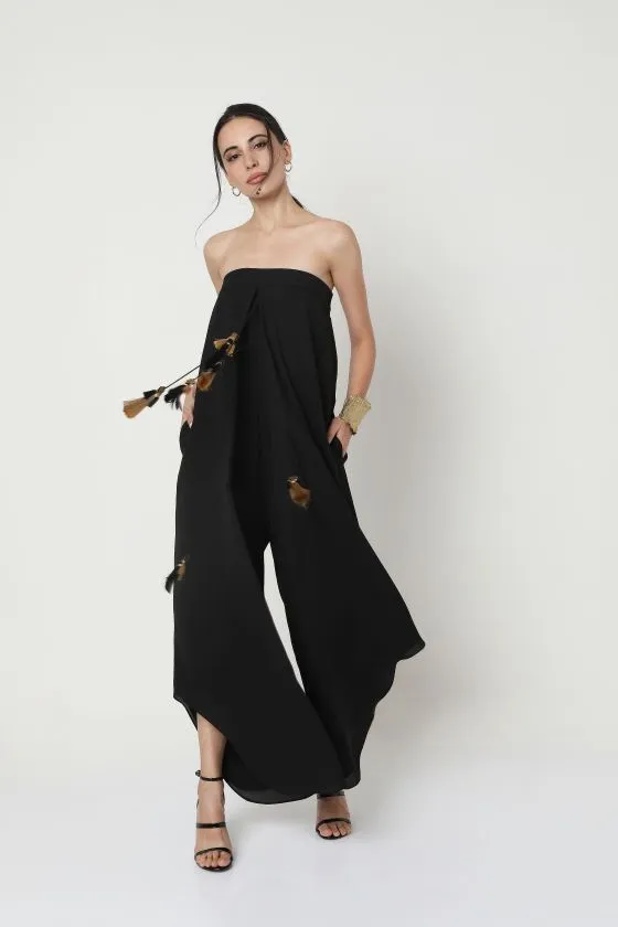 Black Tassel Jumpsuit