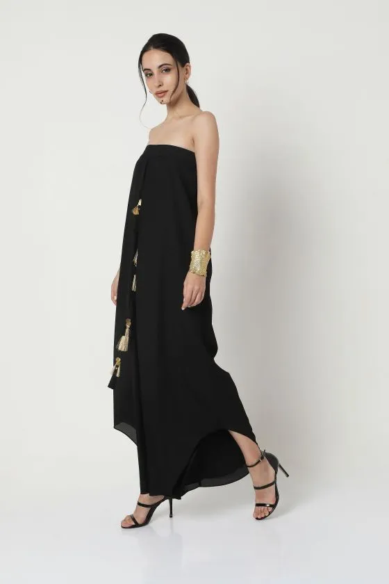 Black Tassel Jumpsuit