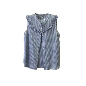 Blue & White Top Sleeveless By Old Navy, Size: M Blue & White Top Sleeveless By Old Navy, Size: M