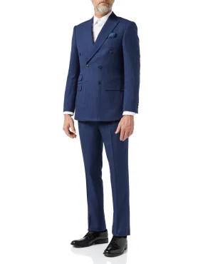 Blue Double Breasted Pinstripe Suit Blue Double Breasted Pinstripe Suit