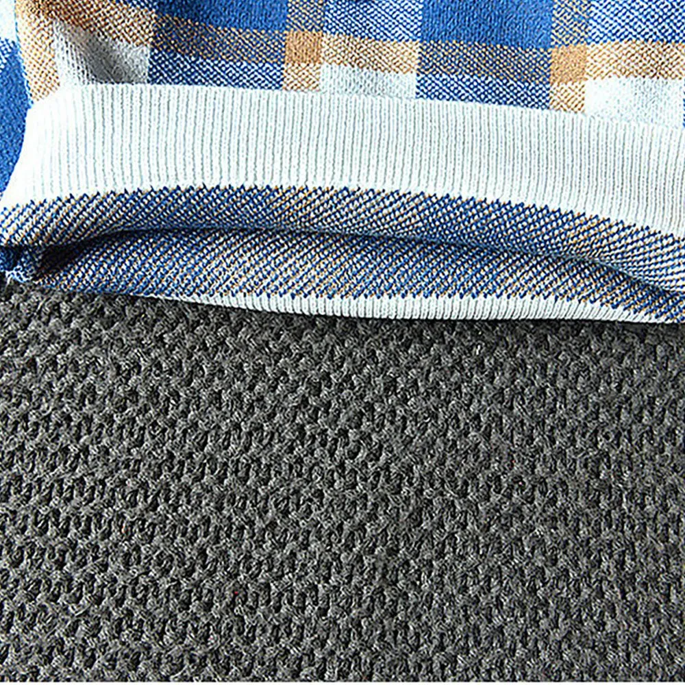 Blue Plaid Peter Pan collar  2 pcs sweatshirt & Skirt Winterwear set for Girls
