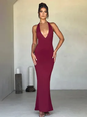 Bodycon Mermaid Long Halter Backless Nightclub Sexy Spring Summer Maxi Dress Bodycon Mermaid Long Halter Backless Nightclub Sexy Spring Summer Maxi Dress