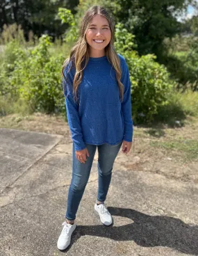 By Your Grace Sweater Lt Navy By Your Grace Sweater Lt Navy