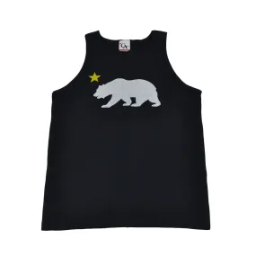 Cali Mens Bear Star Tank Top Navy Cali Mens Bear Star Tank Top Navy