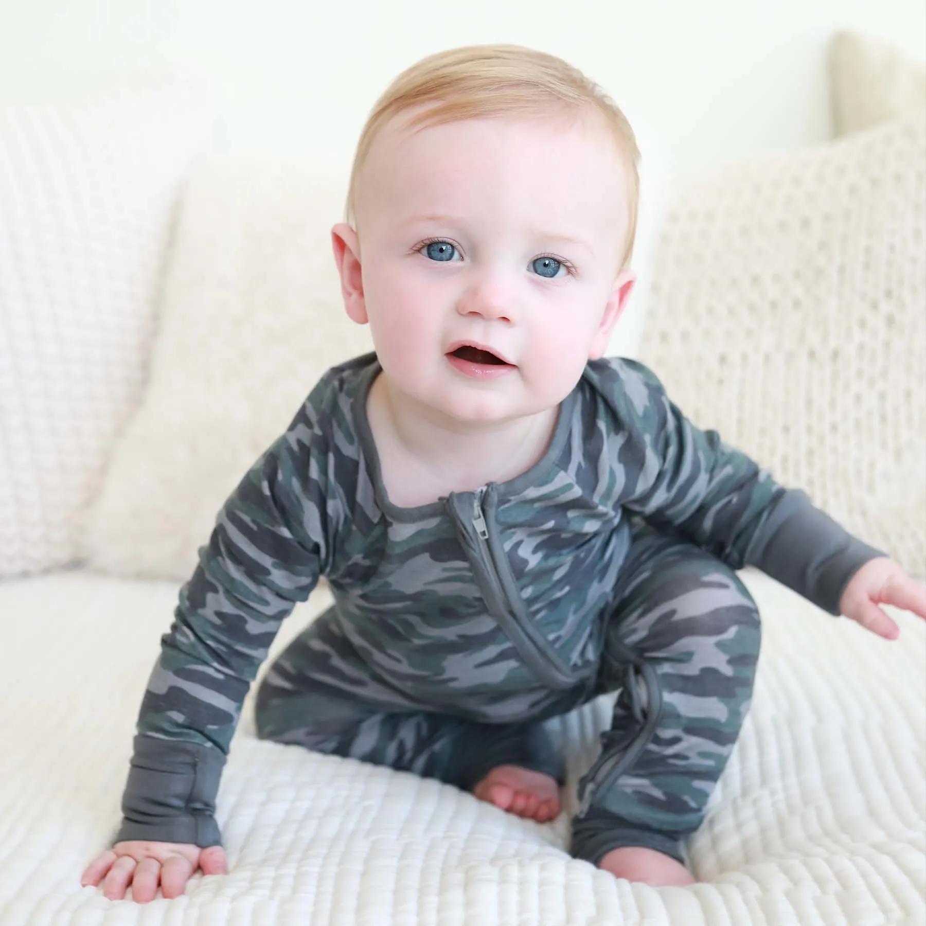 Camo Crew Convertible Zip Romper