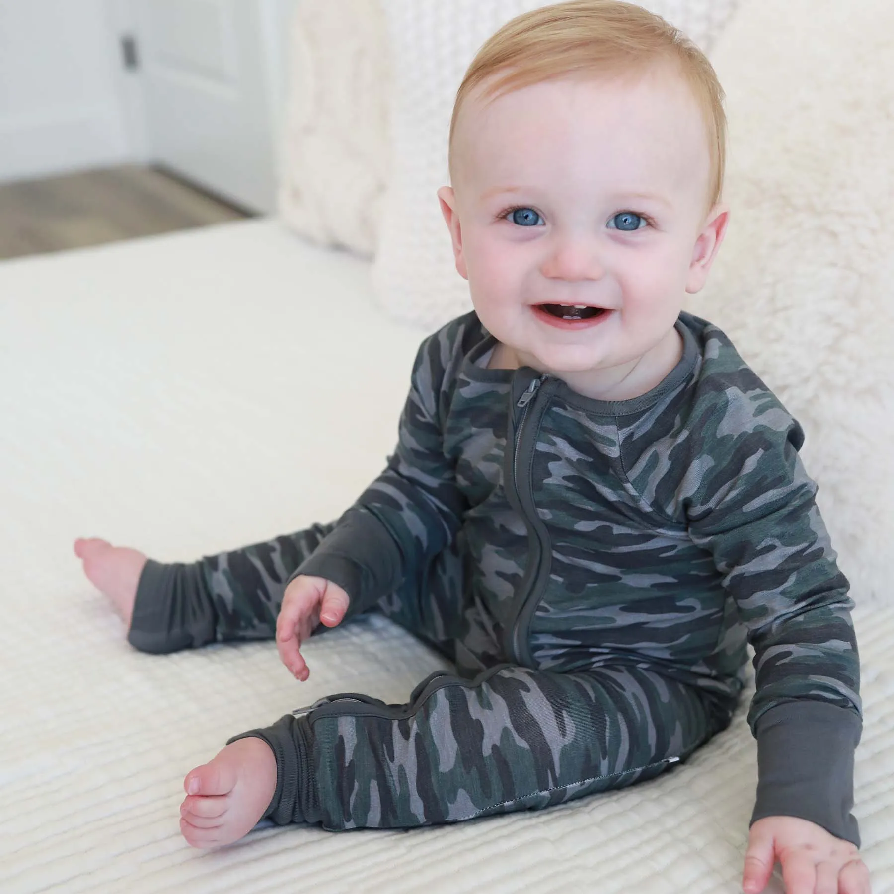 Camo Crew Convertible Zip Romper