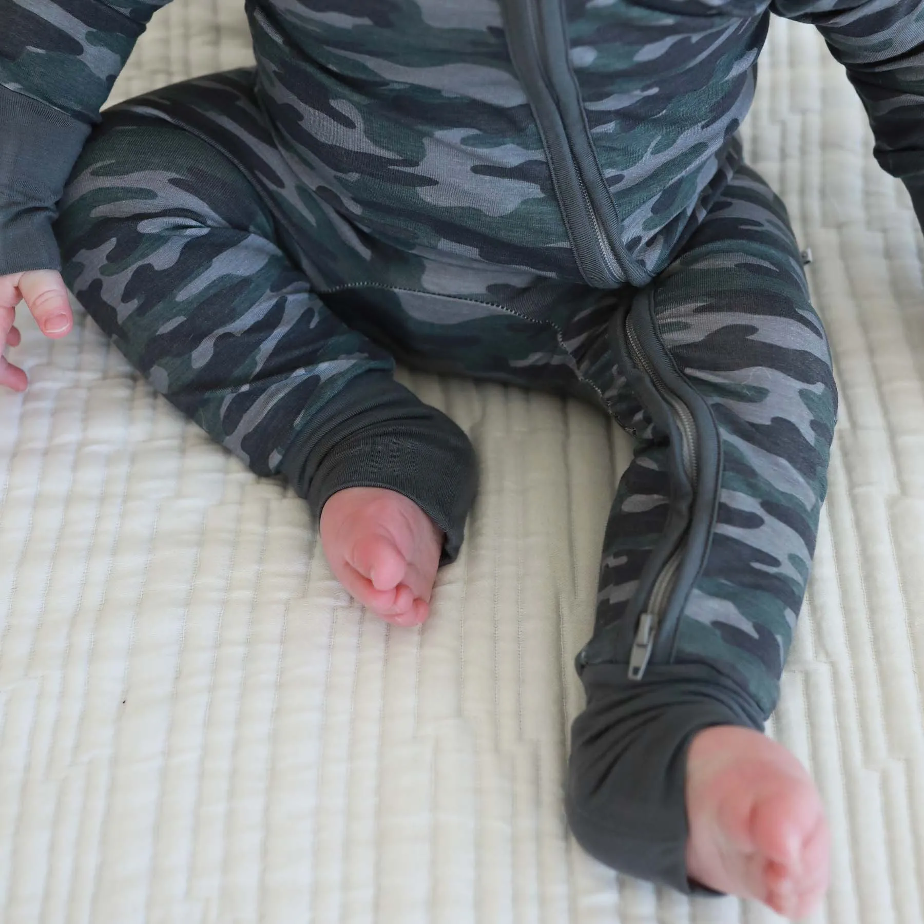 Camo Crew Convertible Zip Romper