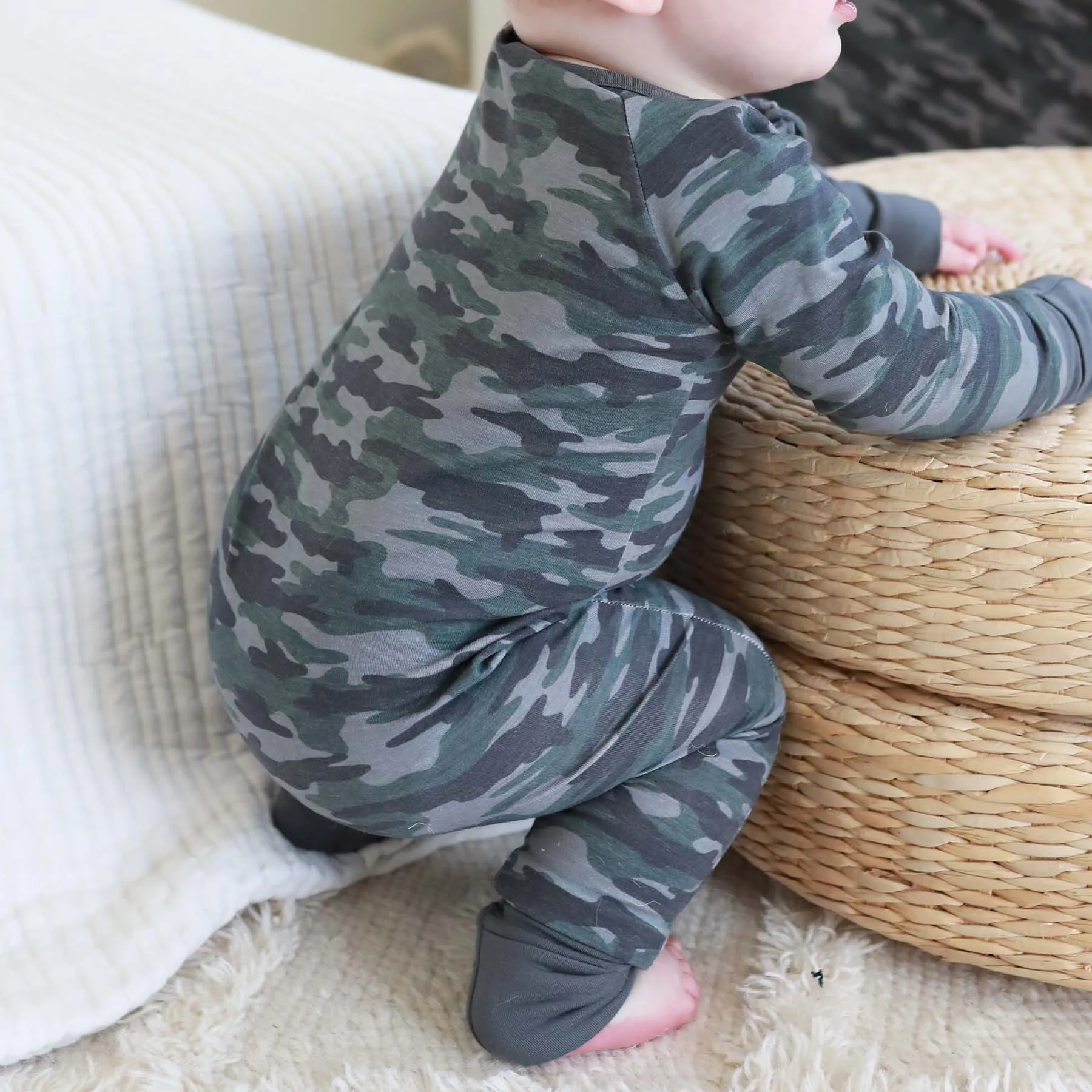 Camo Crew Convertible Zip Romper