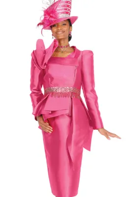 Champagne Italy Church Suit 6022-Fuchsia Champagne Italy Church Suit 6022-Fuchsia