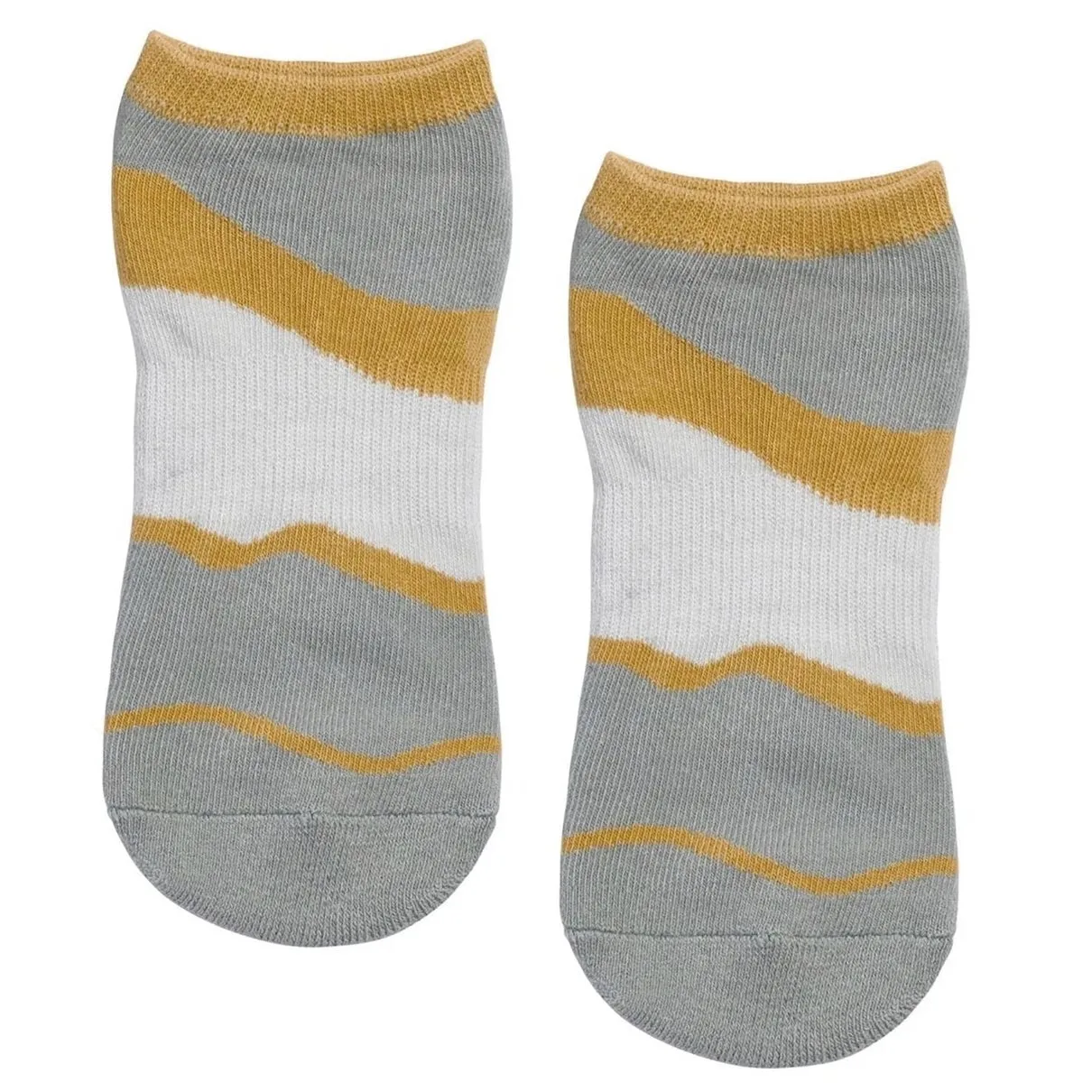 Classic Low Rise Grip Socks - Stone Blue Marble (Barre / Pilates)