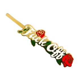 Cloisonné Hair Pin - Fuck off Cloisonné Hair Pin - Fuck off