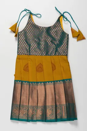 Colorful Silk Tie-Up Frock for Temple Visits and Namakaranam: Stylish Must-Have with Vibrant Patterns Colorful Silk Tie-Up Frock for Temple Visits and Namakaranam: Stylish Must-Have with Vibrant Patterns