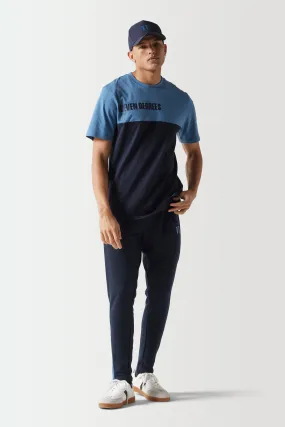 Colour Block T-Shirt - Navy / Elemental Blue Colour Block T-Shirt - Navy / Elemental Blue