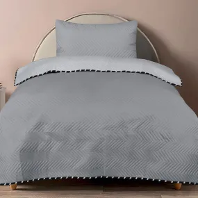 Cotton Summer Bed Spread Plain Dyed-Grey Cotton Summer Bed Spread Plain Dyed-Grey