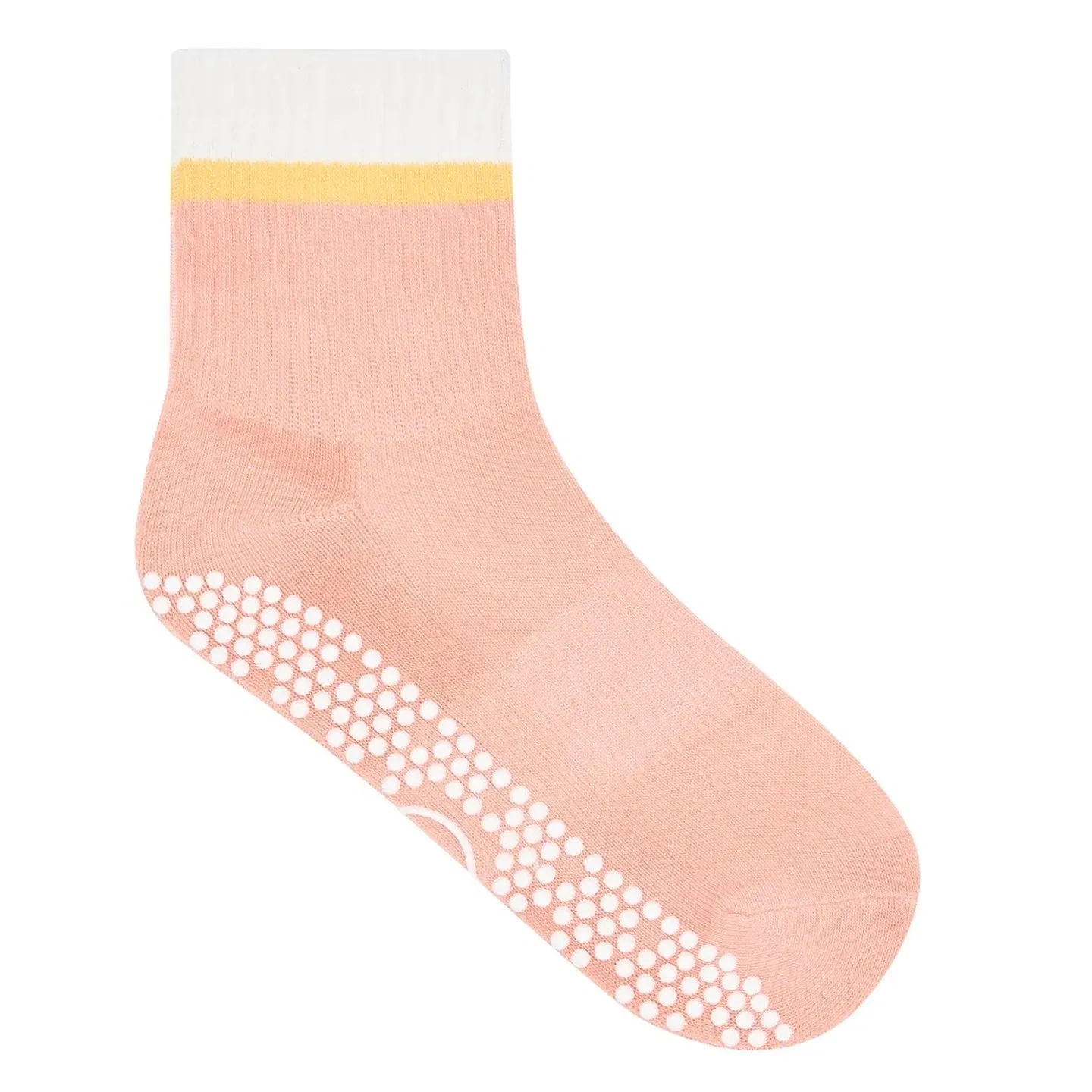 Crew Grip Socks - Guava Stripes (Barre / Pilates)