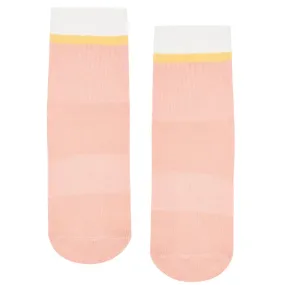 Crew Grip Socks - Guava Stripes (Barre / Pilates)