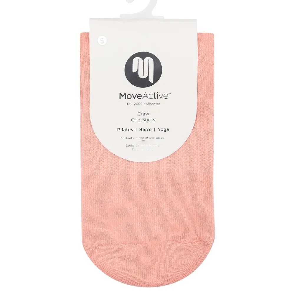 Crew Grip Socks - Guava Stripes (Barre / Pilates)