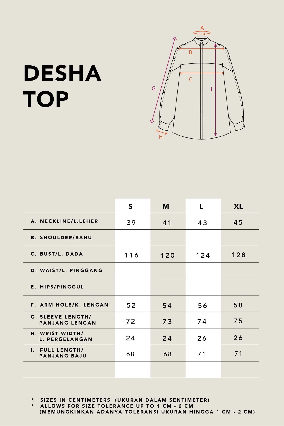 DESHA REGULAR TOP IVORY