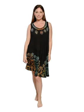 Embroidered and printed umbrella dress Embroidered and printed umbrella dress