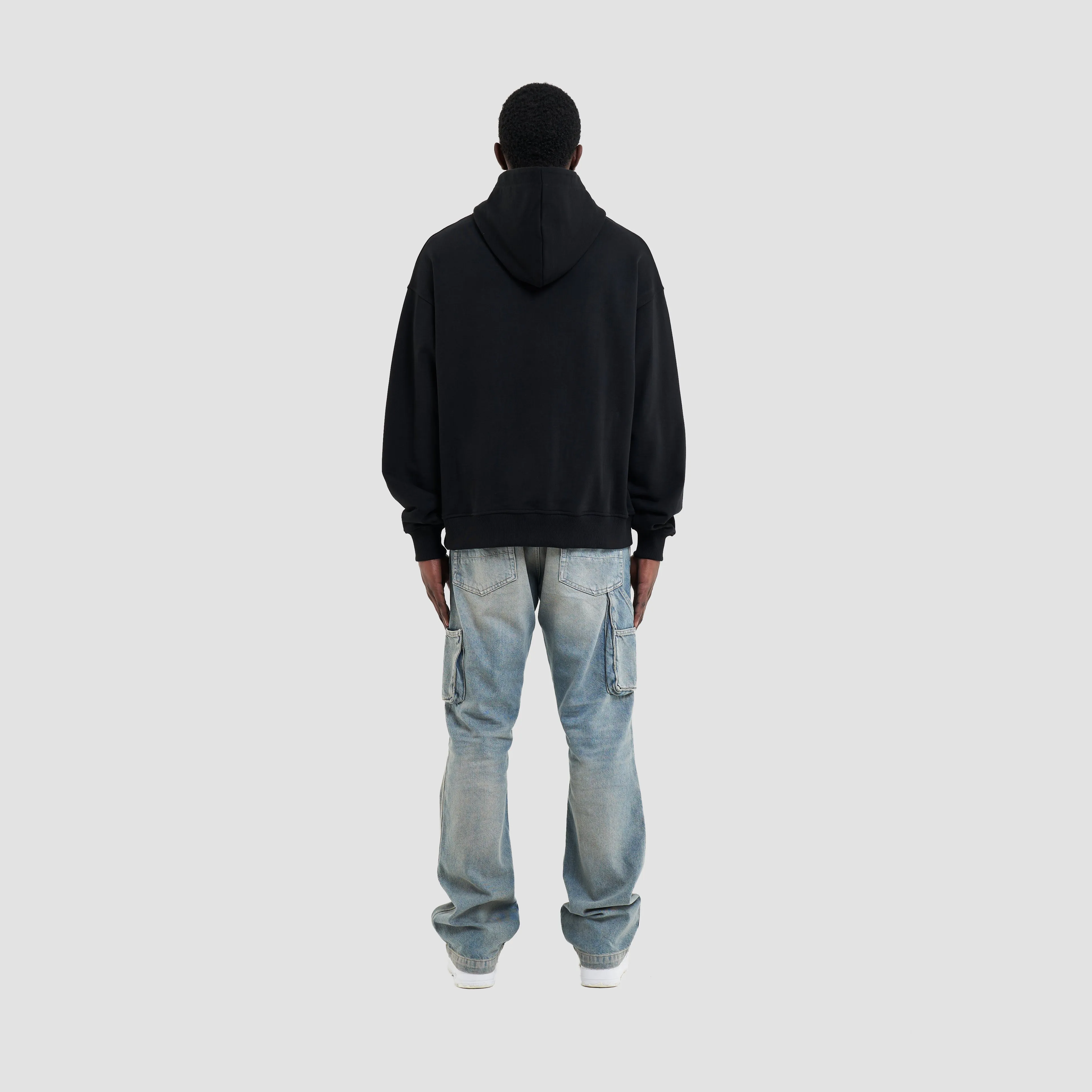 ESSENCE LOGO HOODIE - BLACK