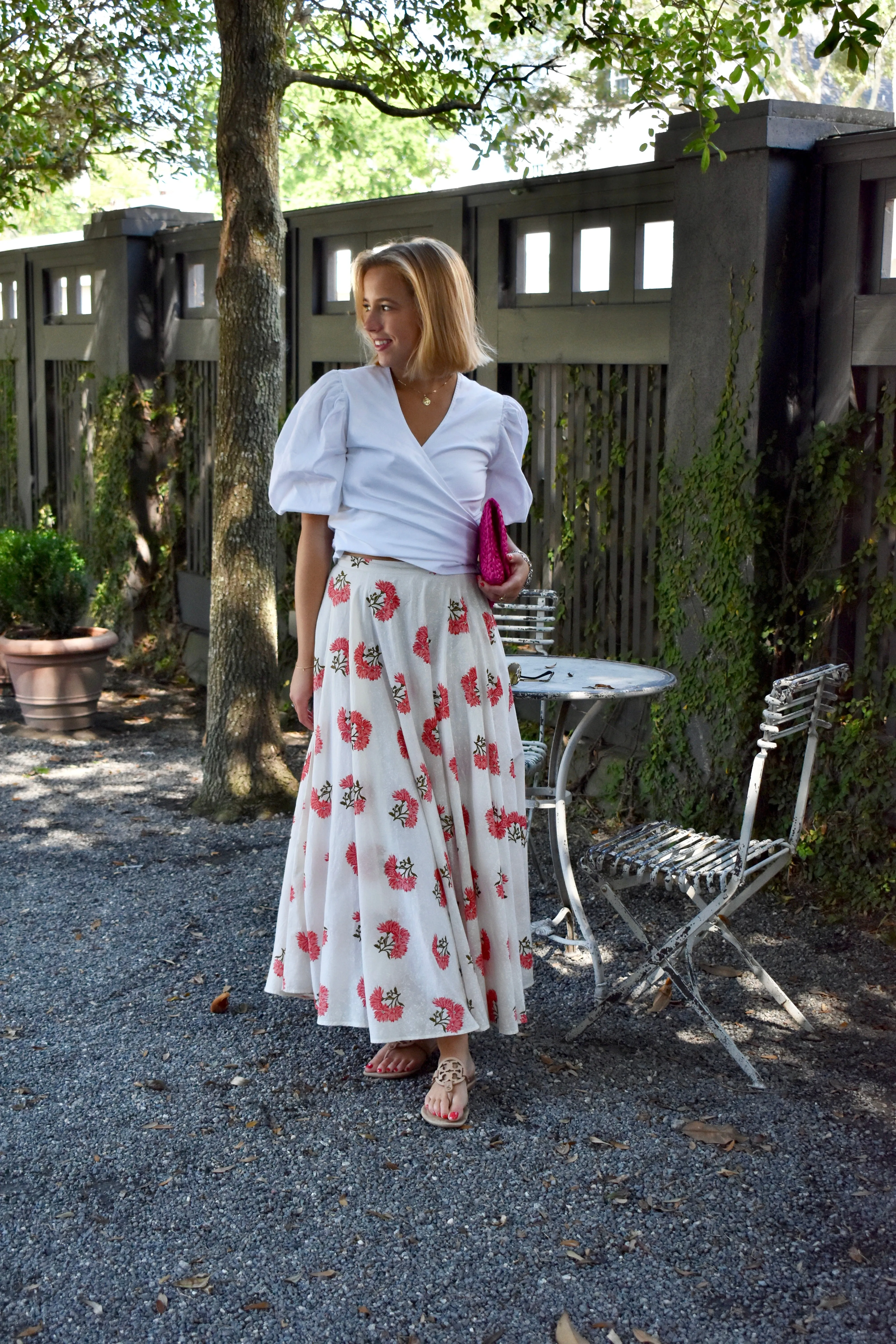 Fiona Midi Skirt Poppy Floral