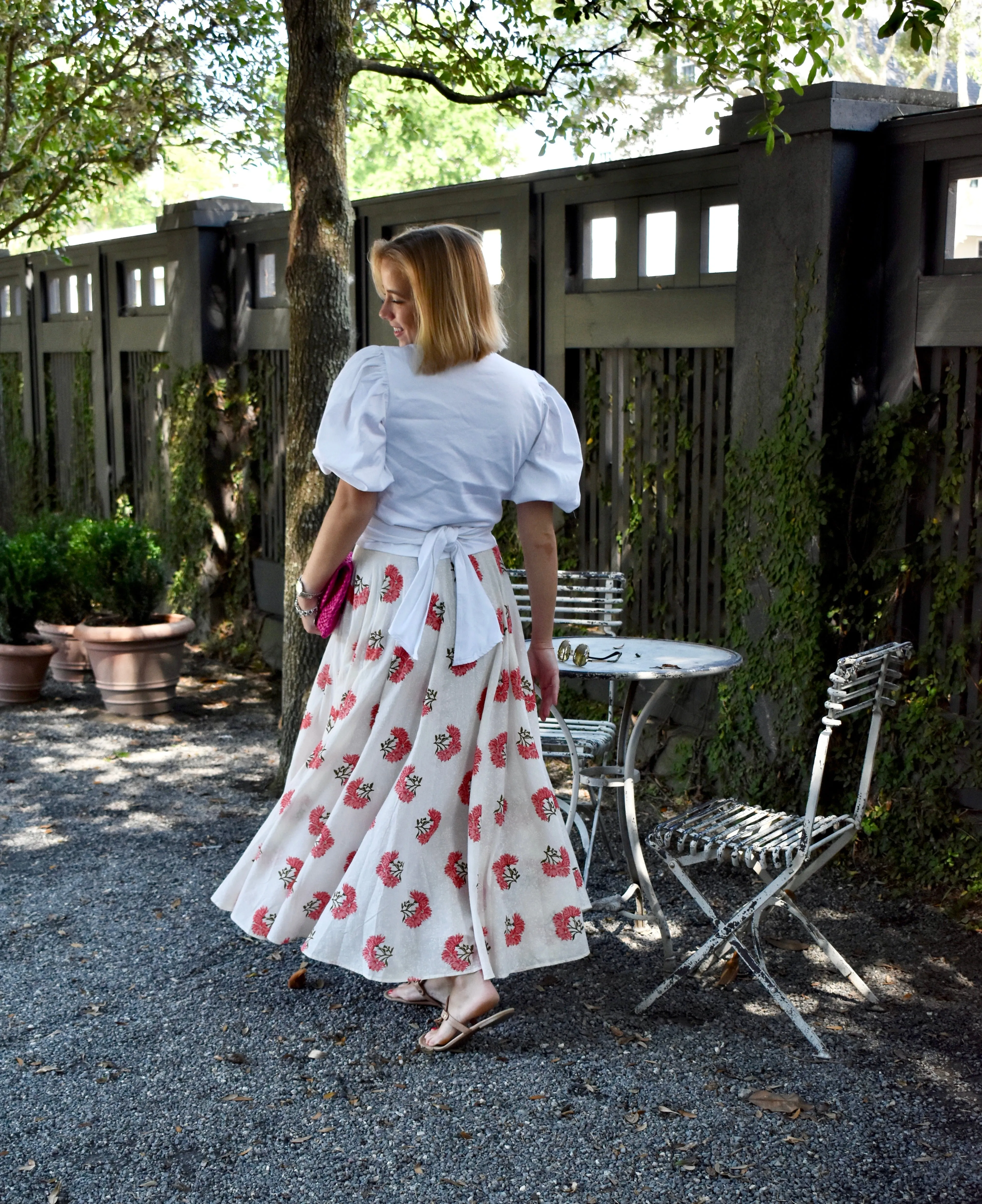 Fiona Midi Skirt Poppy Floral
