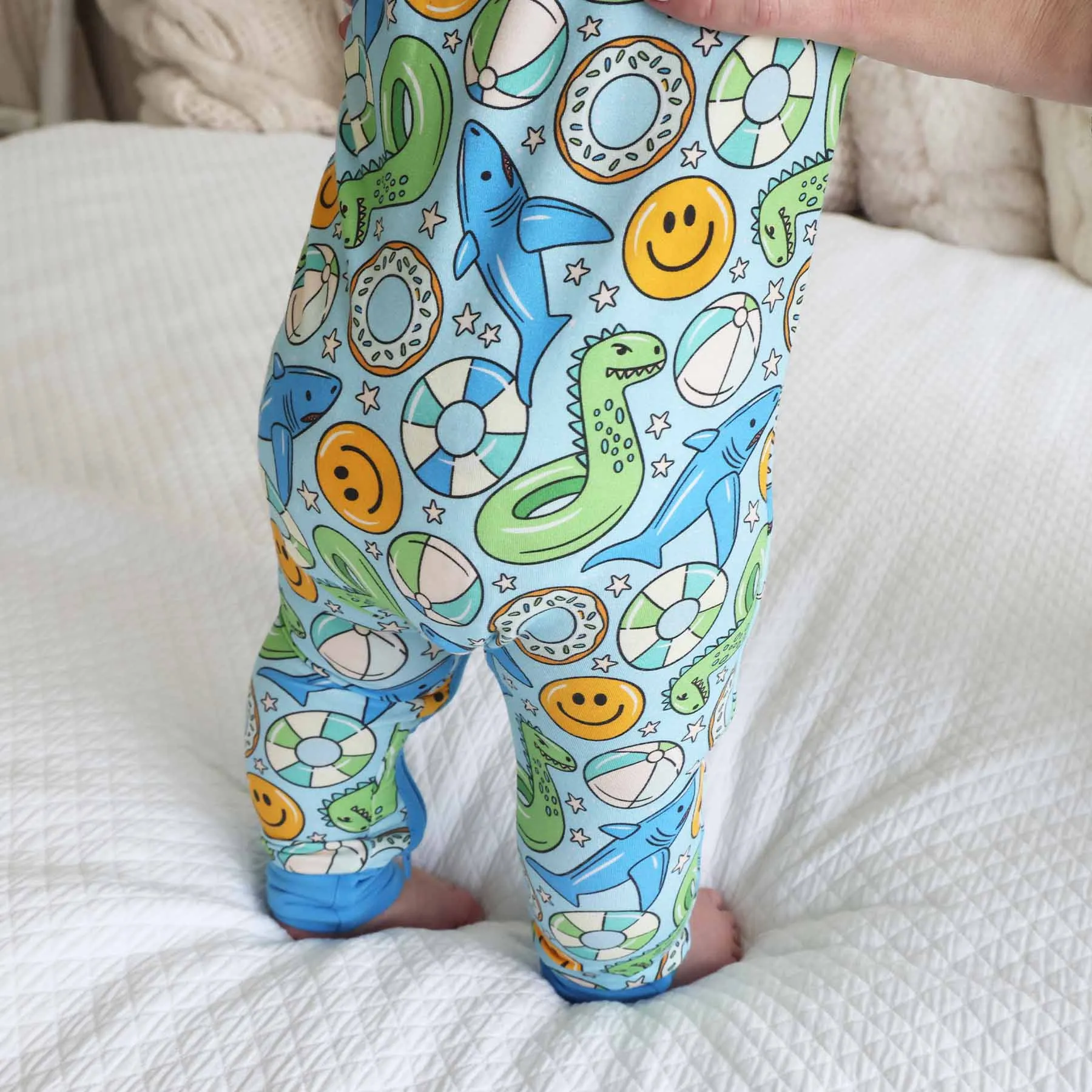 Floatie Friends Convertible Zip Romper | Blue