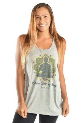 Flowy Tank Golden State of Mind Buddha Flowy Tank Golden State of Mind Buddha