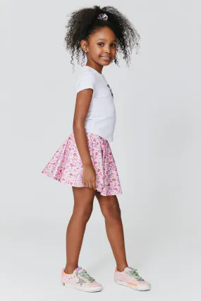 Girls Skater Skirt in Mini Pastel Floral Girls Skater Skirt in Mini Pastel Floral
