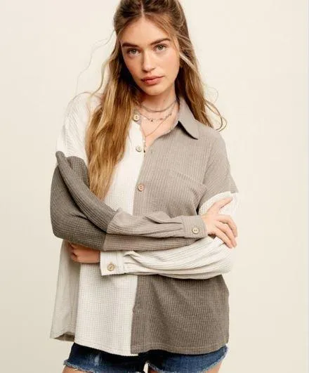 Grey color combo Sweater