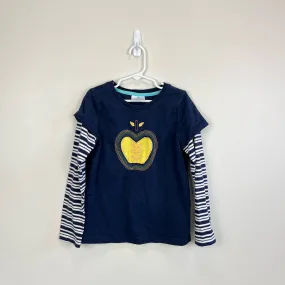 Hanna Andersson Navy Apple Applique Tee 130 cm 8 Hanna Andersson Navy Apple Applique Tee 130 cm 8