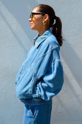 Indi & Cold Washed Effect Denim Jacket Indi & Cold Washed Effect Denim Jacket