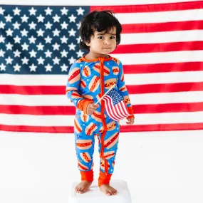 It's The Fourth of July and It Makes Me Want a Hot Dog Real Bad Convertible Footies It's The Fourth of July and It Makes Me Want a Hot Dog Real Bad Convertible Footies