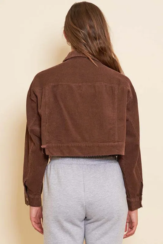JAMIE CORDUROY CROP JACKET