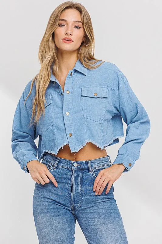 JAMIE CORDUROY CROP JACKET