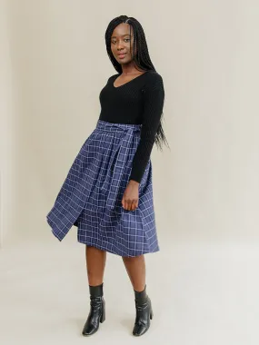 Laci Skirt - Indigo Plaid Laci Skirt - Indigo Plaid