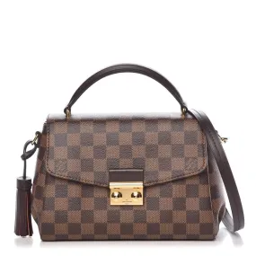 Louis Vuitton Croisette Damier Ebene Canvas Shoulder Bag Louis Vuitton Croisette Damier Ebene Canvas Shoulder Bag
